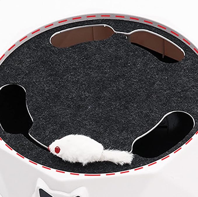 Interactive Cat Turntable Toy, Electric Cat Toys 2 Speed Adjustable Automatic Puzzle Catch Mouse Play Cat Toy for Pet Supplies