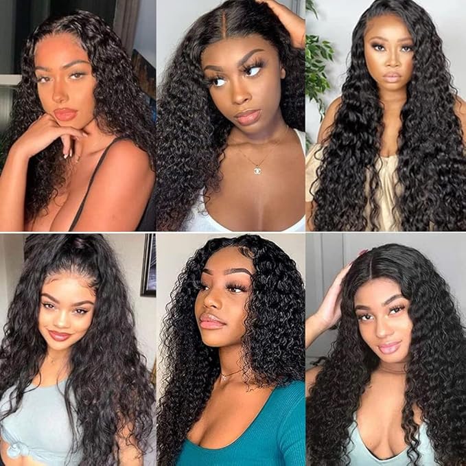 Selina Kinky Curly Bundles Human Hair 3 Bundles 14 14 14 Inch Bundles Unprocessed Remy Hair Extensions Brazilian Virgin Human Hair 100 Gram/Bundle Natural Black