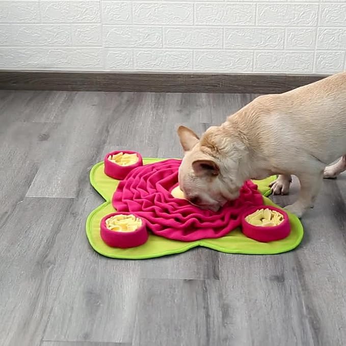 Pet Snuffle Mat for Dogs Sniff Mat,Dog Nosework Feeding Mat,Slow Feeder Pet Interactive Dog Puzzle Toys, Enrichment Pet Foraging Mat for Training and Stress Relief