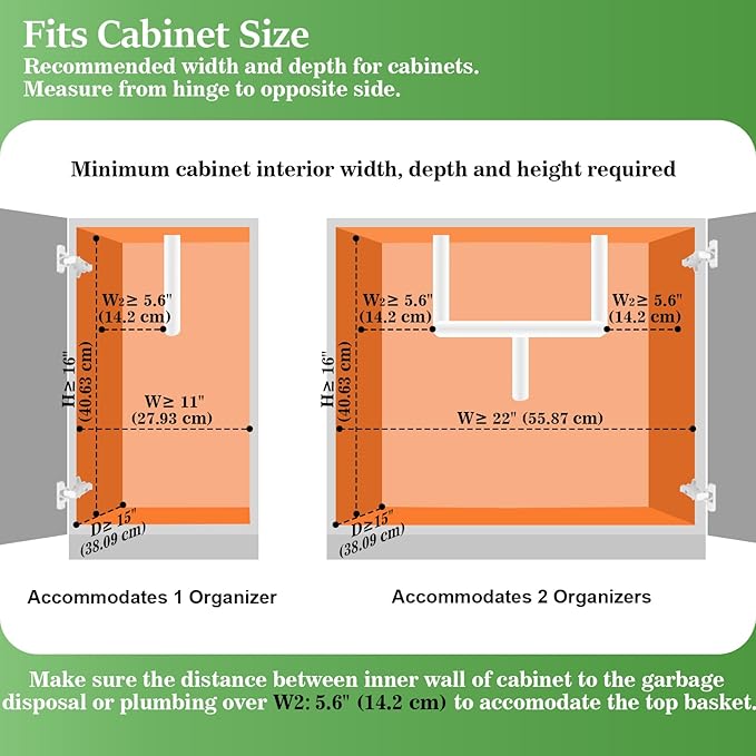 Pull Out Under Sink Organizer, 2-Tier Slide Out Sink Shelf Cabinet Storage for Kitchen Bathroom, White, 1 Pack