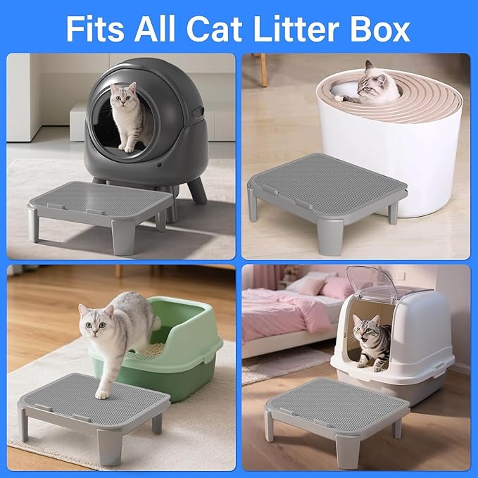 Cat Pedal Step Stool with Filter Function Self Cleaning Litter Box Footstool Compatible with Automatic Cat Litter Box, Self-Cleaning Cat Box Step Stairs