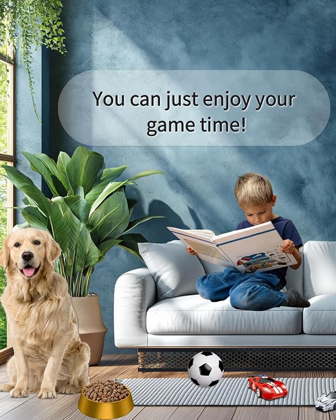 Under Couch Blocker, 394 x 2.75 Inches Under Bed Blocker for Pets - Prevent Lost Toys for Under Furniture with 10 Zip Ties, Couch Accessories (Black)
