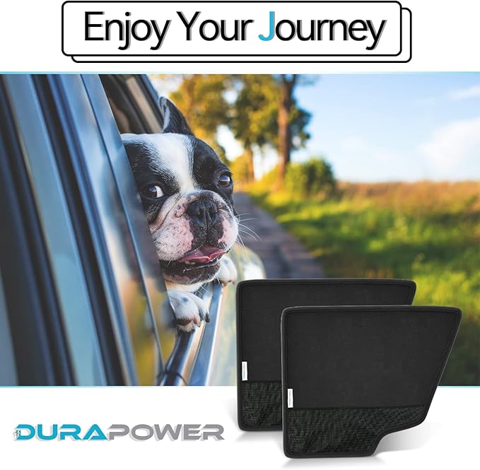 Durapower Dog Car Door Protector丨2 Pack Extra Big & Thick Anti Pet Scratching Waterproof Vehicle Door Covers Guard Truck Interior Panel Safe SUV Universal 600D Black