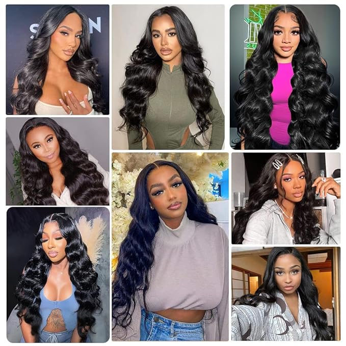 Selina Hair 4x4 Lace Closure Body Wave Human Hair Free Part Brazilian Virgin Hair Lace Frontal Human Hair Natural Black Color 20 Inch