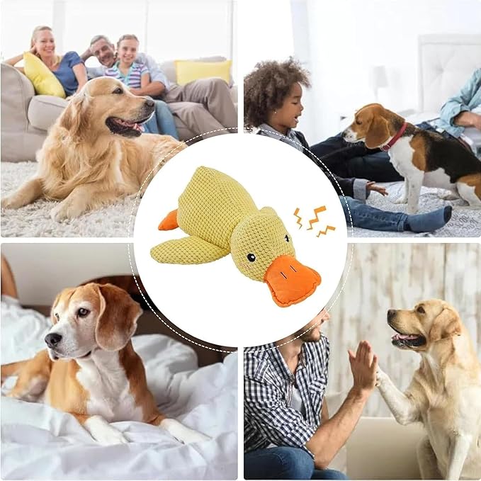 Mellow Dog Calming Duck, The Mellow Calming Duck Dog Toy Pillow Quack-Quack Ducks Dog Toy, The Mellow Calmings Pillow with Soft Squeaker for Indoor Do