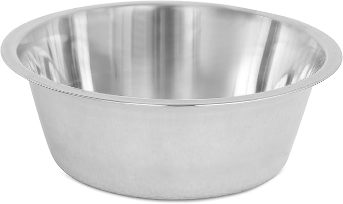 Internet's Best Bone Dog Bowl Set | Double Stainless Steel Pet Food Water Bowls | No Spill Silicone Stand | Large Medium Breeds | Black