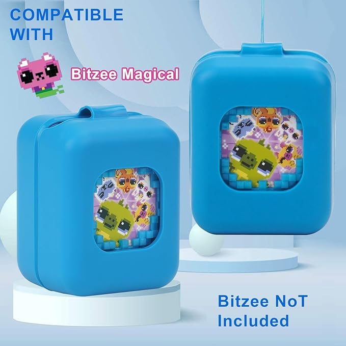 YouKnow Silicone Case for Bitzee Magicals Interactive Toy Digital Pet and Case, Protective Skin Sleeve for Bitzee Virtual Electronic Pets Accessories (Case Only) (Blue)