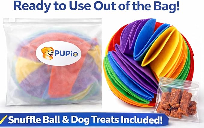 6" Snuffle Ball Toy for Dogs – Treat Hiding Toy for Sniffing & Mental Stimulation - Interactive Enrichment Dogs