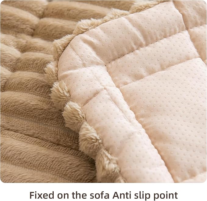 Dog Car Seat Cover for Back Seat, Plaid Backseat Pet Bed Mat, Non-Slip Travel Dog Bed for Backseat Extenders, 24.8" x 54", Coffee