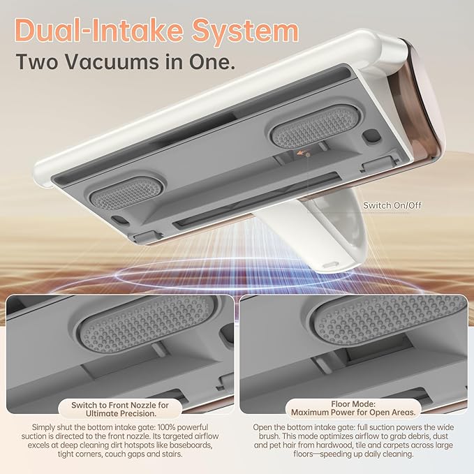 Mattress Vacuum Cleaner -Cordless Bed Vacuum Cleaner | Effortless Powered by UV-C Light & Ultrasonic Technology, 10Kpa Strong Suction,Suitable for Dust, Pet Hair from Bed, Sofa , Corners and Crevices