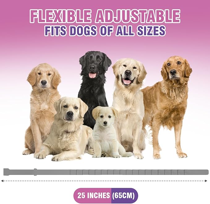Calming Collar for Dogs 4 Packs Dog Pheromone Anti Anxiety Calm Collars to Relieve Stress and Bad Behavior Like Separation 25 Inches Adjustable