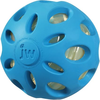 JW Pet Company Crackle Heads Crackle Ball Dog Toy, Large, (2 Pack)