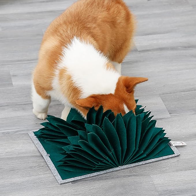 Snuffle Mat for Dogs,40 X 30Cm Sniffing Feeding Mat,Puppy Training Mat,Interactive Dog Puzzle Toy for Boredom and Stress Relief Encourages Dogs Natural Foraging Skills and Slow Feeding