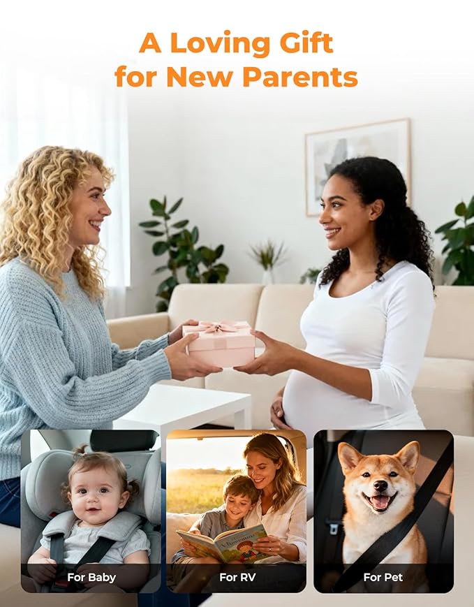 BM2A Baby Car Camera – 3X Zoom to See Baby Clearly, 5.2" 1080P Display & Auto IR Night Vision, Rear-Facing View Monitor, Easy Install for Parents & Pet Owners