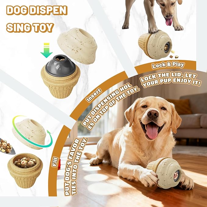 Indestructible Frozen Dog Chew Toy and Interactive Dog Toys for Treat Dispensing Slow Feeding