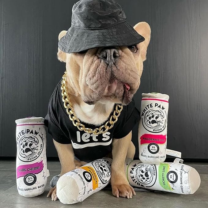 Haute Diggity Dog White Paw Lickety Lime, Plush Designer Dog Toys with Interactive Squeaker, Stimulating Pet Enrichment, Machine-Washable & Safe Materials for All Breeds, One Size