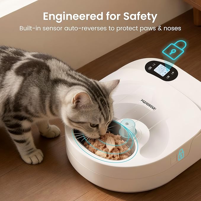 Feeding & Watering Supplies Bundle:Wastewater Separation Cat Water Fountain + Refrigerated Automatic Wet Food Cat Feeder