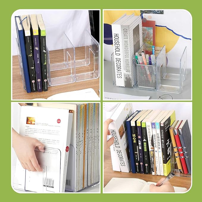 2 Pcs Purse Organizer for Closet, Acrylic Clear Purse Storage Organizers, Closet Organizers and Storage Purse Handbag Divider Holder, 4 Sections Purse Organizers Dividers in Bedroom Office (green)