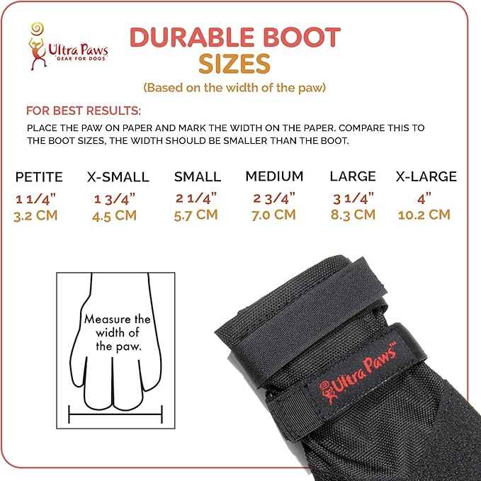 Durable Dog Paw Protector|Dog Boots|Dog Shoes|Black Light Duty Heat, Water Resistant Dog Booties for hot Pavement for Small Dogs (Size 4)