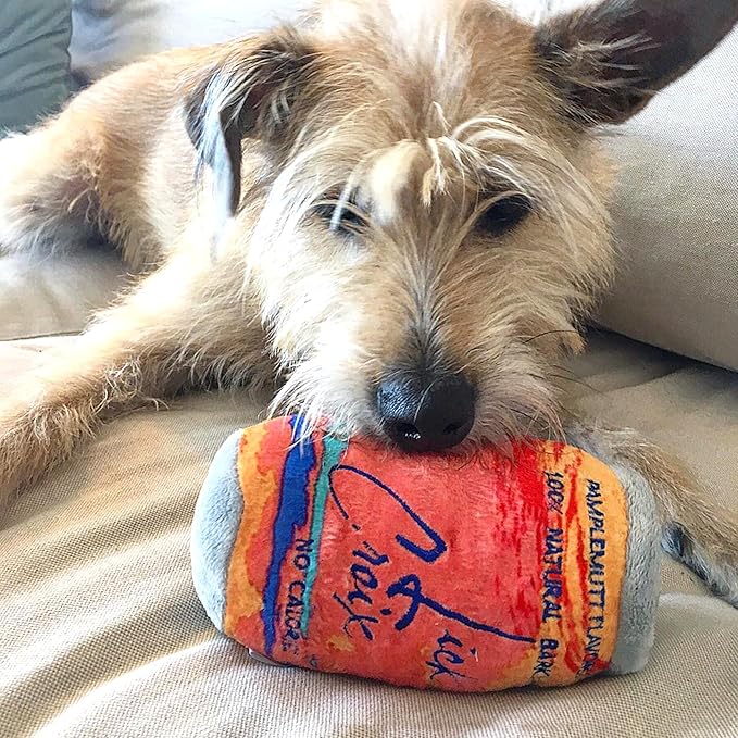 Haute Diggity Dog LickCroix Barkling Water Pamplemutt, Plush Designer Dog Toys with Interactive Squeaker, Stimulating Pet Enrichment, One Size