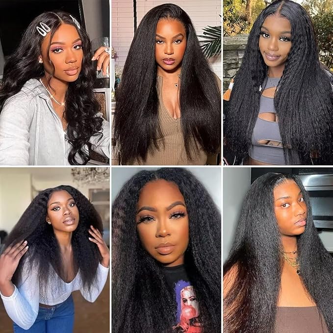 Selian 5x5 HD Lace Closure Kinky Straight Closure Human Hair Yaki Straight Closure Remy Human Hair 16 Inch
