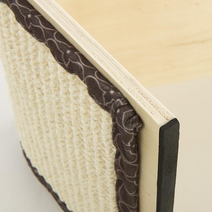 SmartyKat Sisal Angle Ramp Cat Scratcher, Natural Woven Sisal Surface & Stable Wooden Structure with Organic Catnip