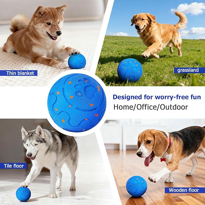 Interactive Dog Ball, Automatic Rolling Bouncing Dog Toy, 3 Modes for Active Engagement, Made from Durable E-TPU, Perfect for Chewing, Ideal for Exercise Mental Stimulation