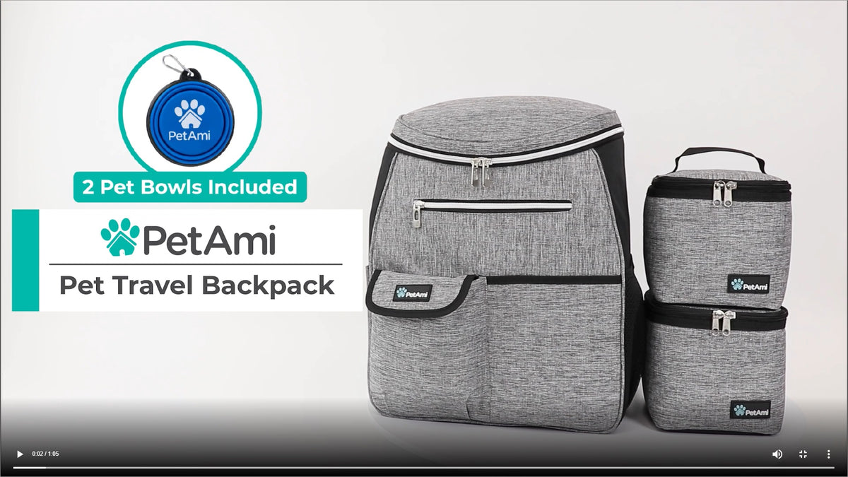PetAmi Dog Travel Backpack 27L Airline Approved Pet Supplies Bag, Dark Gray - Image 8