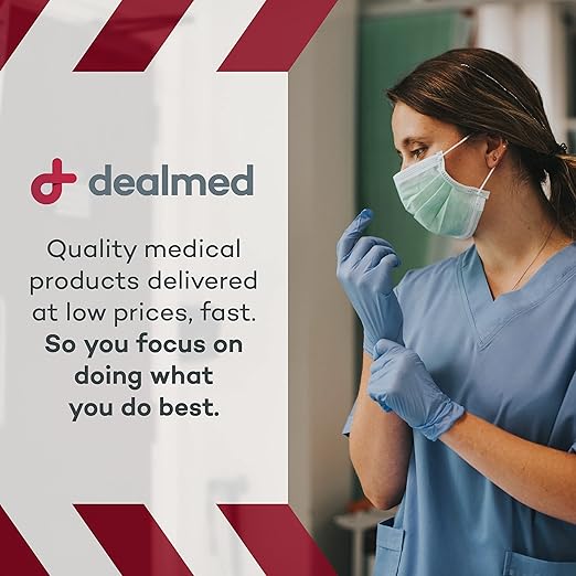 Dealmed Nitrile Exam Gloves – 90 Count X-Large (Pack of 4) Disposable, Non-Irritating, Latex Free, Multi-Purpose for First Aid Kit, Medical Facilities & More