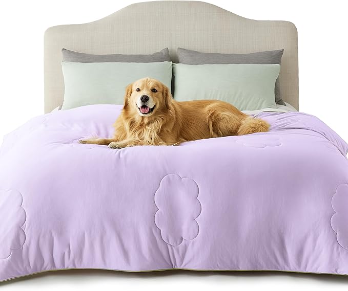 LE SURE Premium Cooling Dog Blankets for Bed - Washable Dog Cooling Throw Blanket with Q-MAX>0.4,Durable Self Cooling Pet Mat, Soft Cooling Summer Blanket for Hot Weather, Purple, 60x80