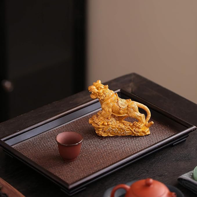 Color Changing Tea Pet, Tea Set Accessories Traditional Gongfu Tea Set Accessory, for Tea Lover Friends (Golden Tiger)