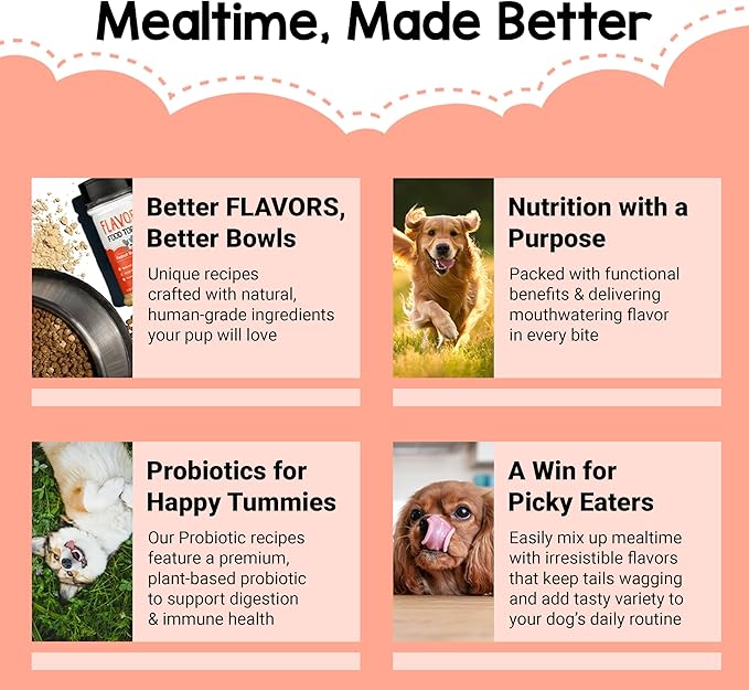 Flavors Food Topper for Dogs, Peanut Butter Recipe, 6-Ounce, Pack of 2