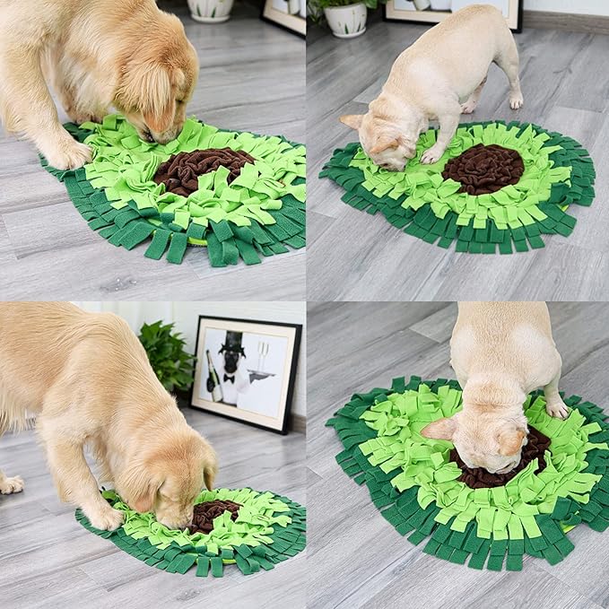 Snuffle Mat for Dogs, Interactive Dog Puzzle Toys,Dog Feeding Mats, Slow Eating Bowl Travel Use,Dog Treat Dispenser,Encourages Natural Foraging Skills for Pets for Training and Stress Relief