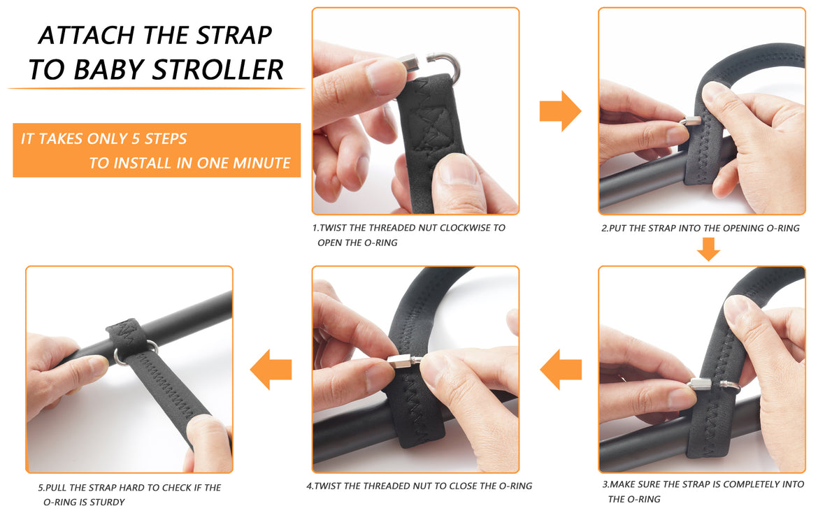Short Dog Leash, Baby Stroller Wheelchair Safety Strap - Image 5