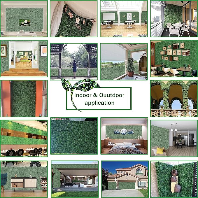 Artificial Ivy Privacy Fence Wall Screen: 6FT X12FT (72 sqft) UV-Anti Faux Boxwood Roll Panels Greenery Backdrop Ivy Vine Leaf Hedges Fence Panels for Indoor Outdoor Green Wall Decor