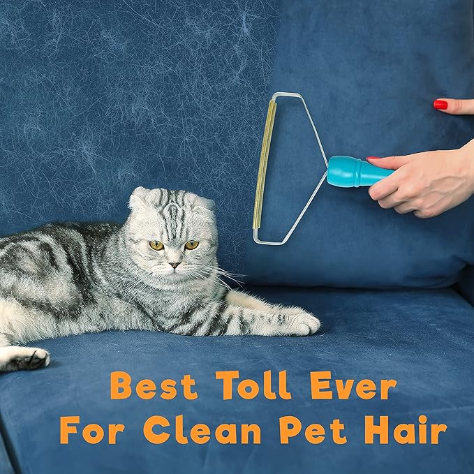 Pet Hair Remover, Portable Pet Hair Remover, Reusable Pet Cat and Dog Hair Remover, Cat and Dog Hair Remover for Couch, Carpet, Rugs, Pet Tower & More - Gets Every Hair!