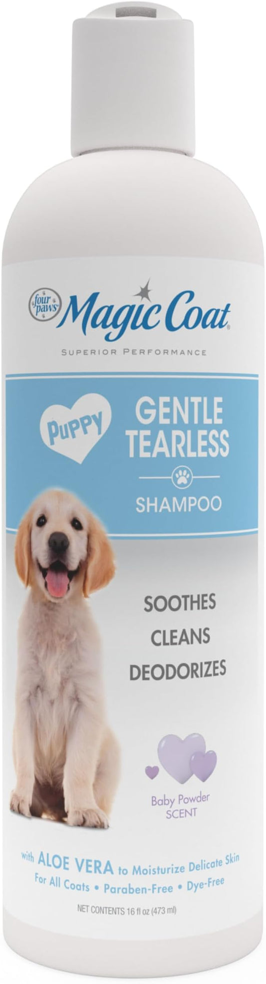 Gentle Aloe Vera Puppy Shampoo — tearless deodorizing formula for sensitive dog skin care routine