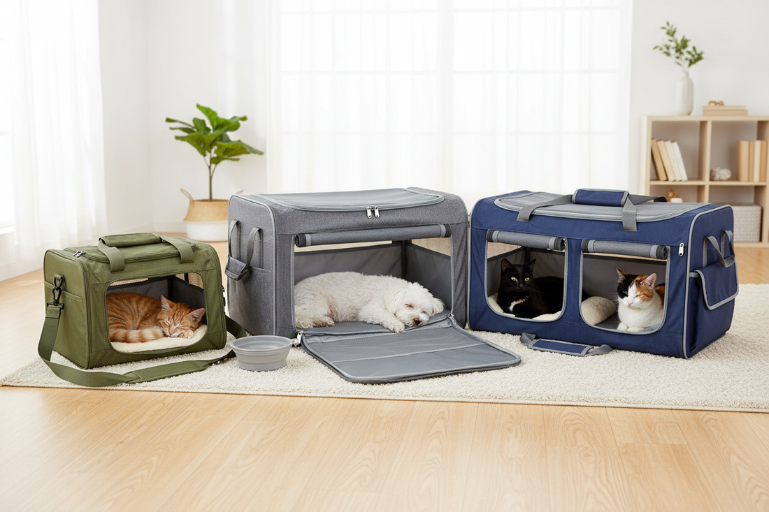Different pet carrier styles for single and multi-pet travel