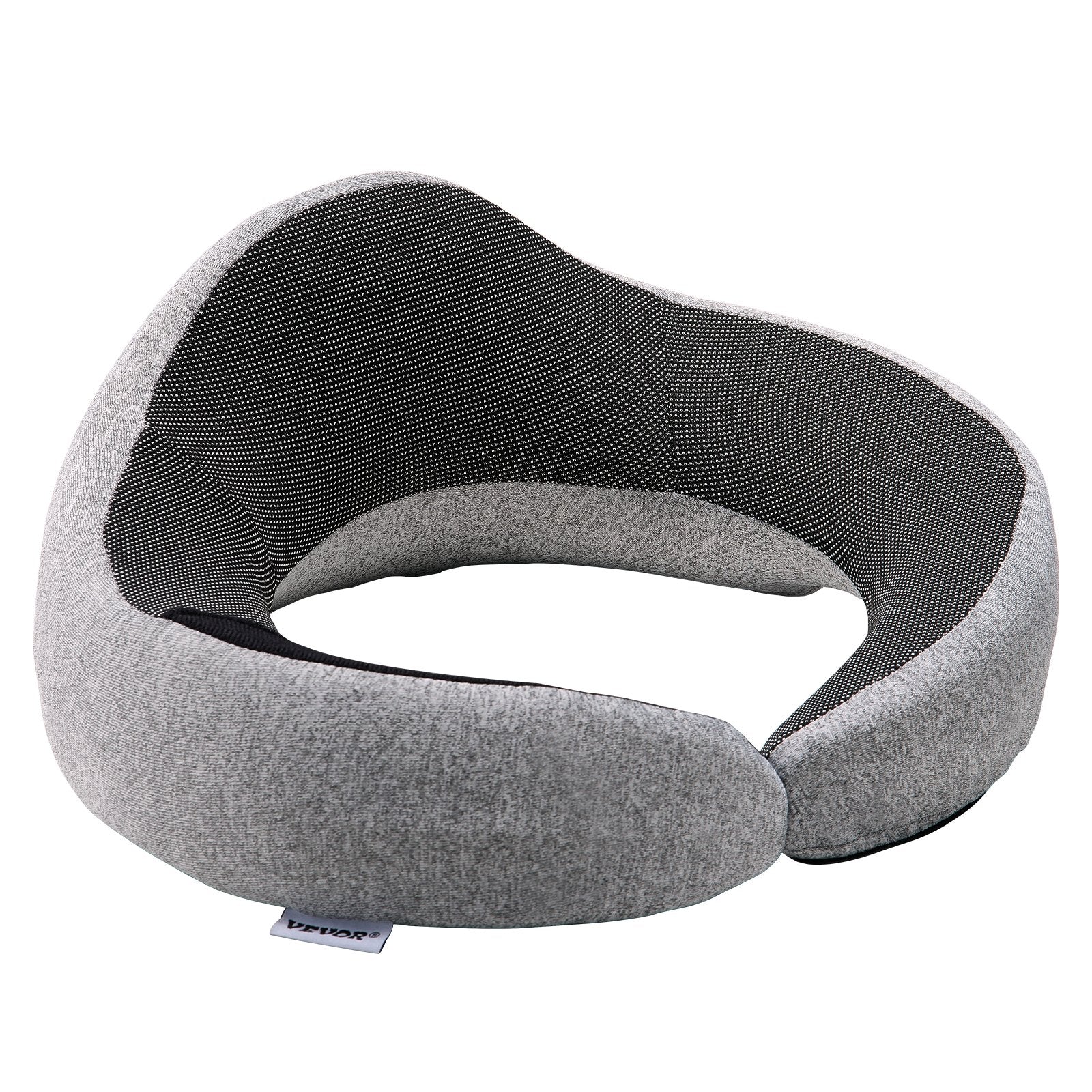 Travel Pillow Double-Layered Memory Foam Neck Pillow For Traveling Black-Gray - Image 2