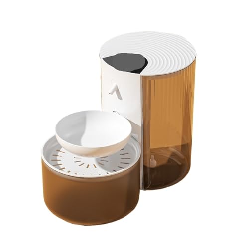 3000ML Pouring Cat Water Dispenser Smart Tilt Design Pet Fountain Separate Clean & Dirty for Cats and Small Dogs(Beige)