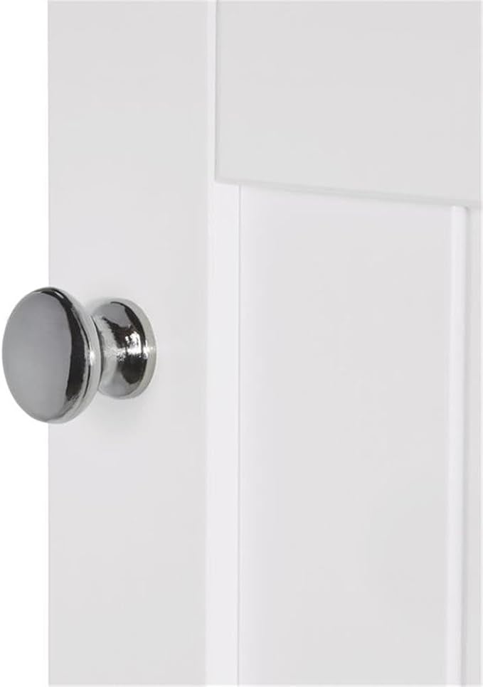 RiverRidge Ashland Slim Linen Cabinet - White - Narrow Cabinet for Bathroom Slim Storage with 2 Adjustable Shelves for Small Spaces