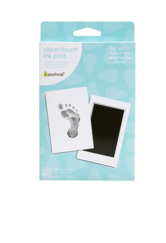 Pearhead Inkless Baby Hand and Footprint Kit — Mess Free Clean Touch Ink Pad for Newborn Keepsake, Zero Ink on Skin, Dog Nose & Paw Print Kit, Ideal New Mom Gift, 1 Ink Pad + 2 Art Cards