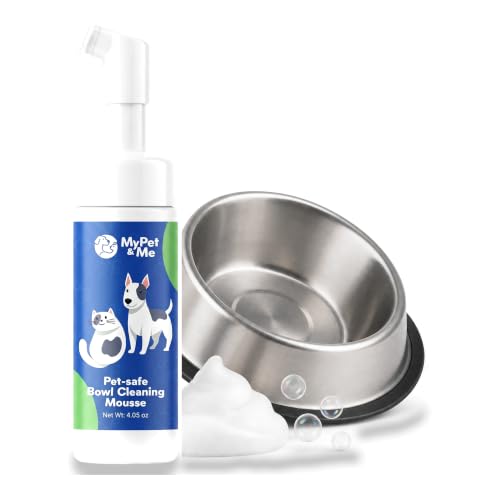 Dog Bowl Cleaner Mousse, Built-in Scrub Brush, Enzyme Foam - Image 2