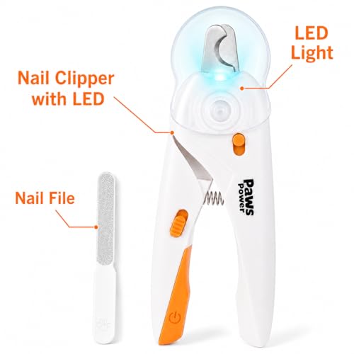 Cat Nail Clipper & Small Dog Nail Clippers with LED Light - Illuminates Nails & Bloodline for Safe, Easy Trimming - Extra Sharp, Avoid Over-Cutting - Essential Cat Supplies, White - Image 7