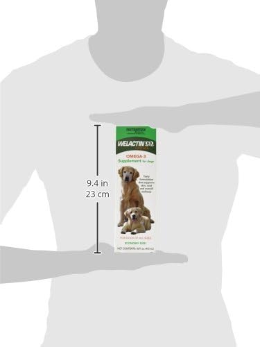 Nutramax Welactin Omega 3 Fish Oil for Dogs, Skin and Coat Health Supplement, Plus Joint, Immune, Kidney, and Brain Support, Premium Omega 3 Fatty Acids, for Dogs, 16 Ounce Liquid (Pack of 3)