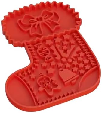 Holiday Stocking Lick Mat – Christmas Slow Feeder & Enrichment Toy for Dogs