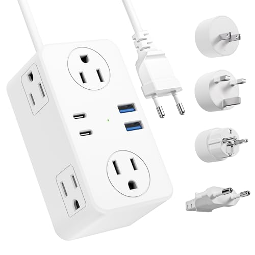 Kakyanill European Travel Plug Adapter, EU/UK/US Tra - Image 2