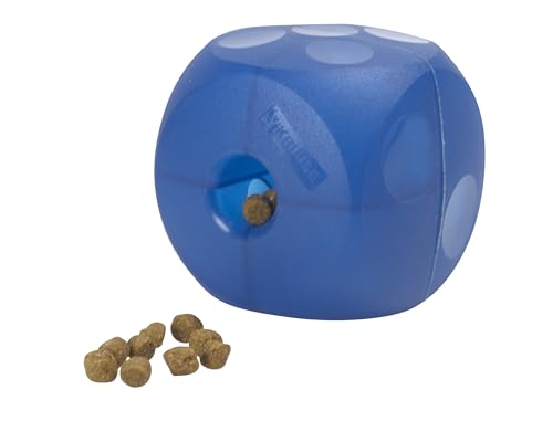 Kruuse Buster Soft Cube – Mini, Blue – Quiet Interactive Treat Dispensing Toy for Small Dogs – Durable, Mentally Stimulating Puzzle Feeder for Slow Eating & Enrichment