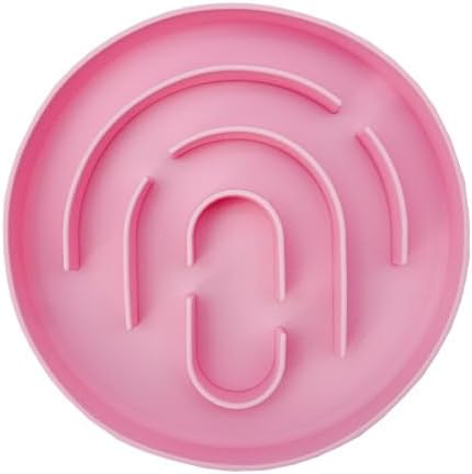 Slow Feeder Dog Bowl, Non-Slip Silicone Pet Bowl, Food Puzzle Mat, Prevents Bloat and Choking, Improves Digestion (Pink)