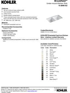 KOHLER 5846-5U-96 Brookfield Under-Mount Double-Equal Bowl Kitchen Sink with 5 Oversized Faucet Holes, Biscuit